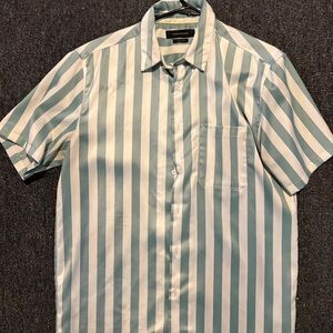 Urban Outfitters Teal and White Striped Shirt